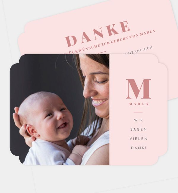 Originelle Dankeskarten zur Geburt designen